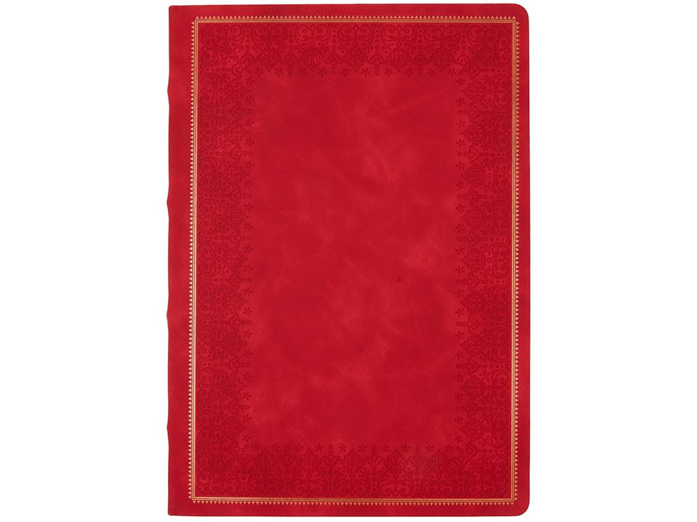 Ежедневник недатированный А4 "Royal", красный с бронзовым срезом