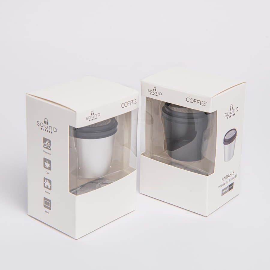 Портативная mini Bluetooth-колонка Sound Burger "Coffee" серебристый