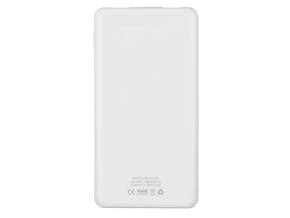 Портативное зарядное устройство «Blank» с USB Type-C, 5000 mAh, белый