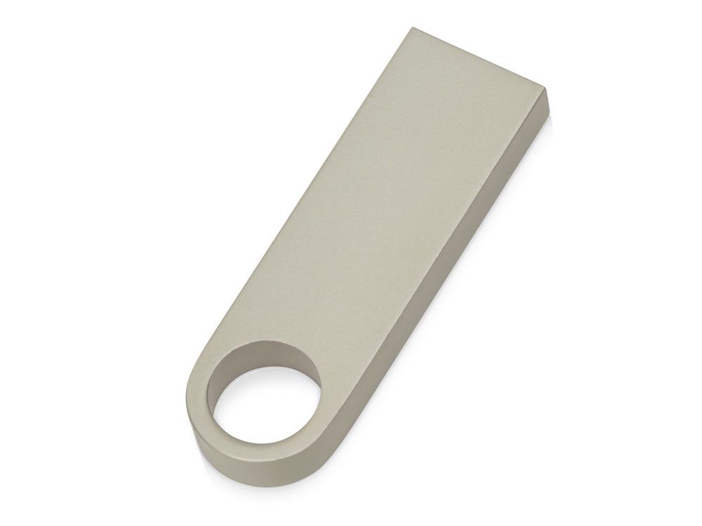 USB 2.0-флешка на 8 Гб с мини чипом и круглым отверстием, серебристый