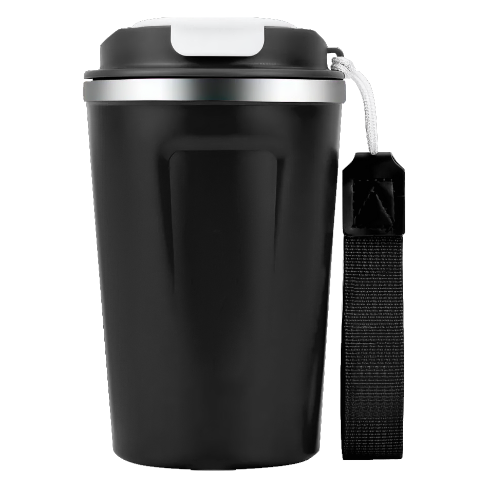 Термокружка Zencup вакуумная, стальная, 380 мл, черная