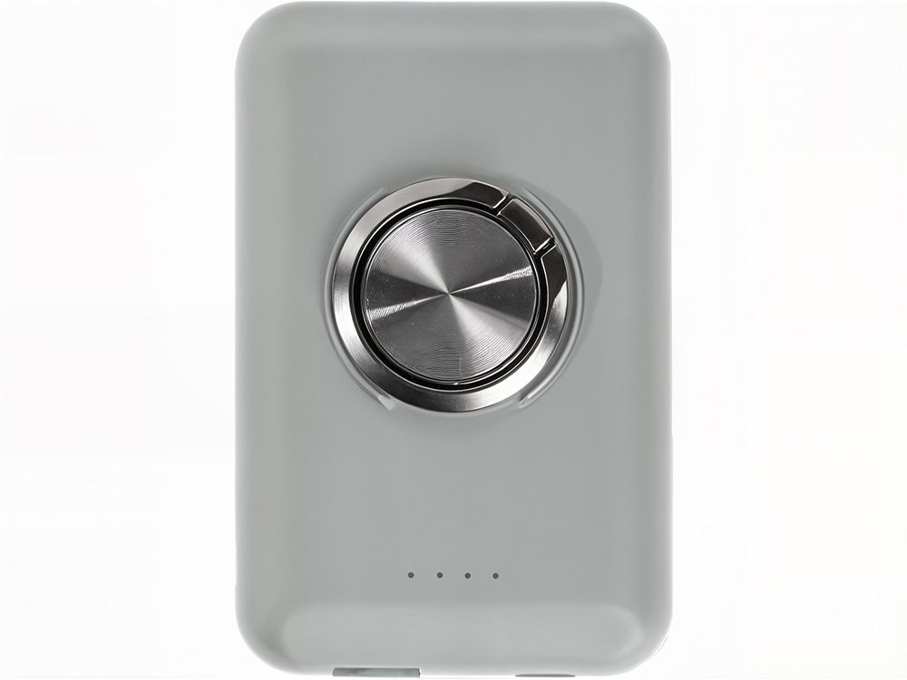 Магнитный беспроводной внешний аккумулятор "MagnetIQ", 5000 mah, 10 W, серый Cool gray 7C