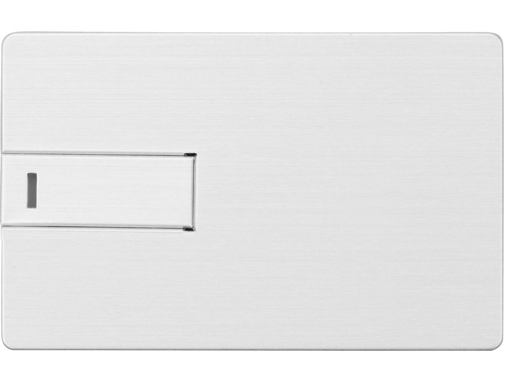 Флеш-карта USB 2.0 16 Gb в виде металлической карты "Card Metal", серебристый